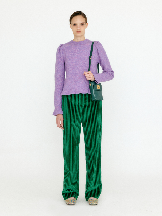 Eenk Vlary Flared Hem Knit Pullover - Violet