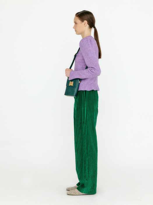 Eenk Vlary Flared Hem Knit Pullover - Violet