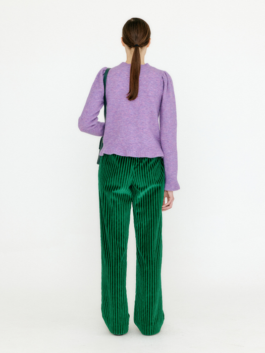 Eenk Vlary Flared Hem Knit Pullover - Violet