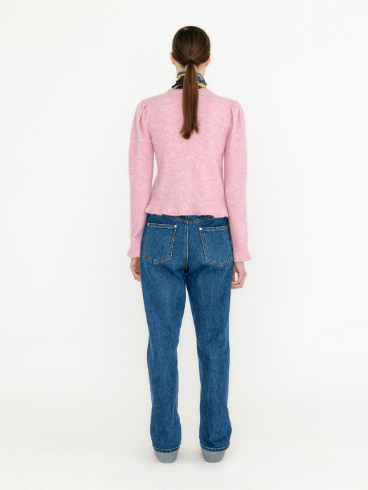 Eenk Vlary Flared Hem Knit Pullover - Light Pink