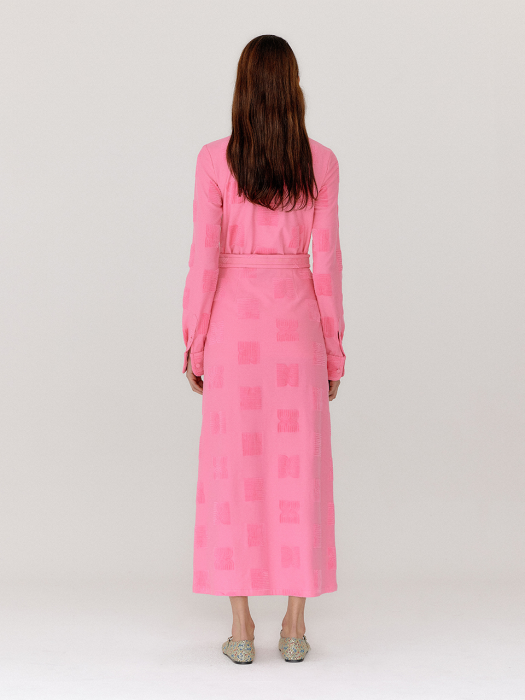 Eenk Verona Logo Pattern Shirt - Pink