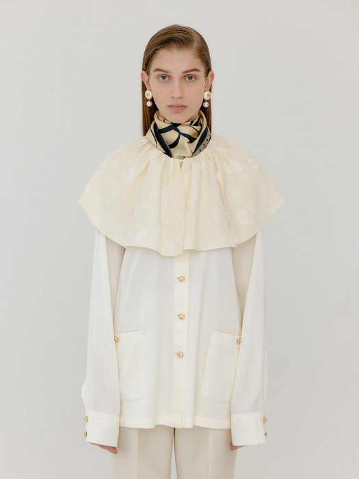 Eenk Valerie Big Collared Blouse - Ivory