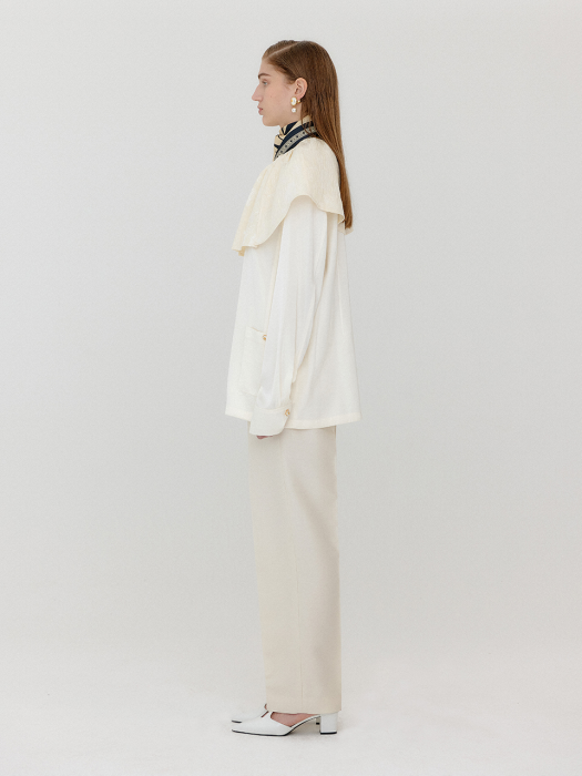 Eenk Valerie Big Collared Blouse - Ivory