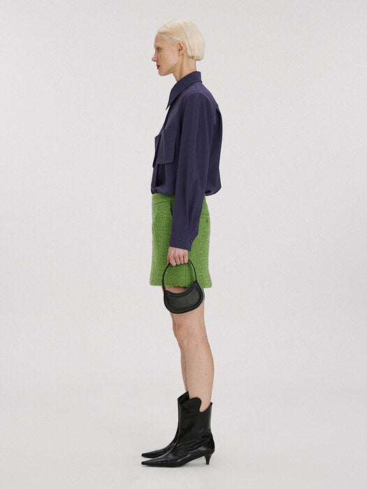 [recto] POINT POCKET SHIRT (VIOLET)