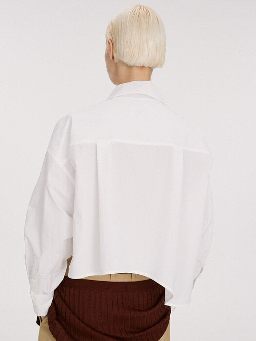 [recto] FEVRE COTTON BOW SHIRT (WHITE)