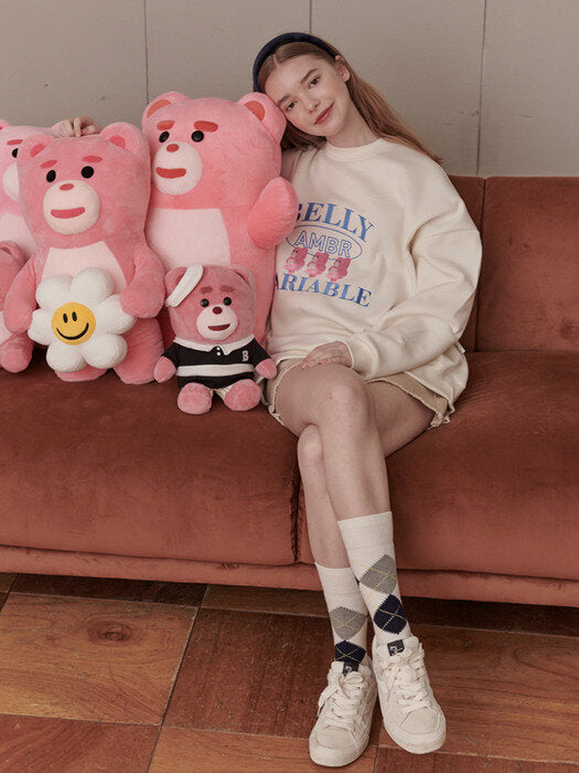 [ambler] Dance Belly Over fit Sweatshirt BMM202 (ivory)