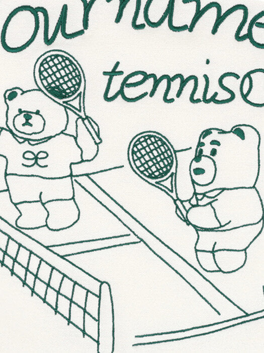 [ambler] Tennis Belly Over fit Sweatshirt BMM203 (ivory)