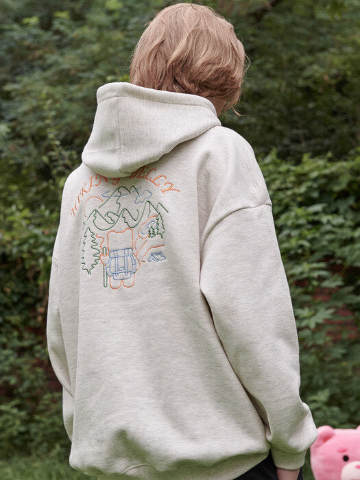 [ambler] Hiking Belly Over fit Hoodie BMM204 (oatmeal)