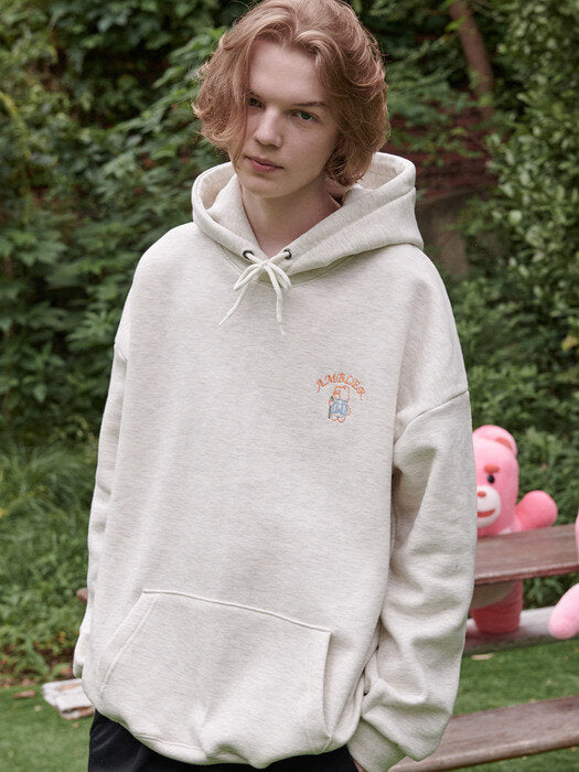 [ambler] Hiking Belly Over fit Hoodie BMM204 (oatmeal)