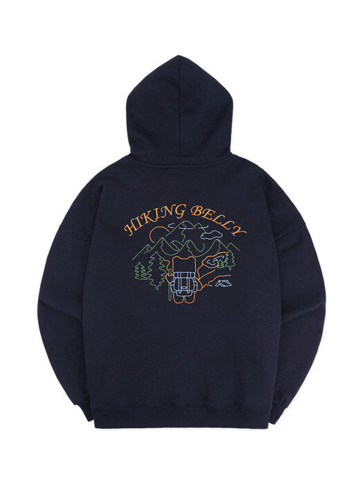 [ambler] Hiking Belly Over fit Hoodie BMM204 (navy)