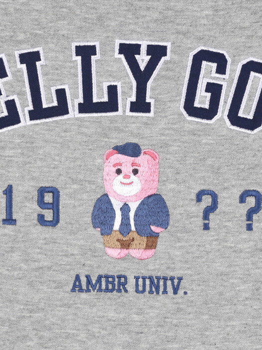 [ambler] Belly School Over fit Hoodie BMM206 (melange)