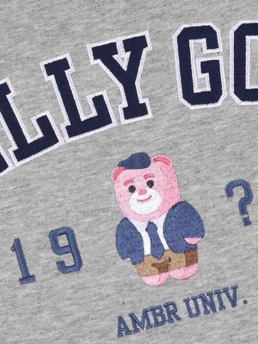 [ambler] Belly School Over fit Hoodie BMM206 (melange)