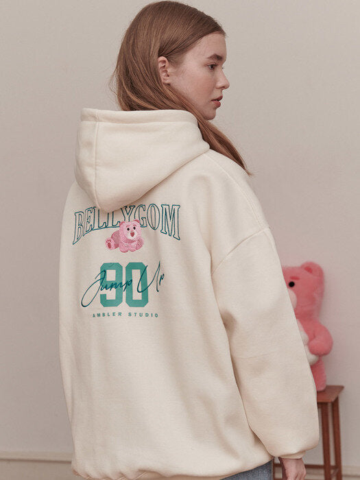 [ambler] Jump Belly Gom Over fit Hoodie BMM207 (ivory)