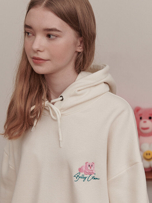 [ambler] Jump Belly Gom Over fit Hoodie BMM207 (ivory)