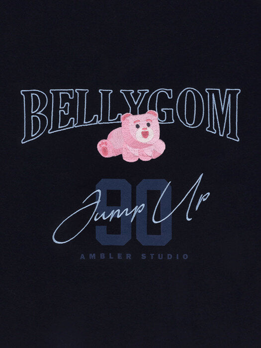 [ambler] Jump Belly Gom Over fit Hoodie BMM207 (navy)