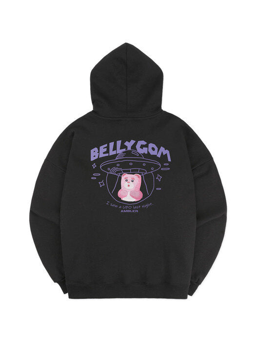 [ambler] UFO Belly Gom Over fit Hoodie BMM208 (black)