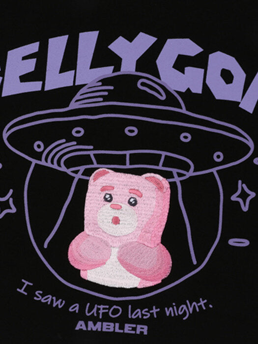 [ambler] UFO Belly Gom Over fit Hoodie BMM208 (black)