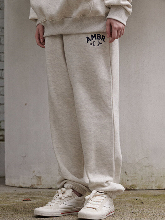 [ambler] Bay tree Over fit Anorak sweat set up (oatmeal)