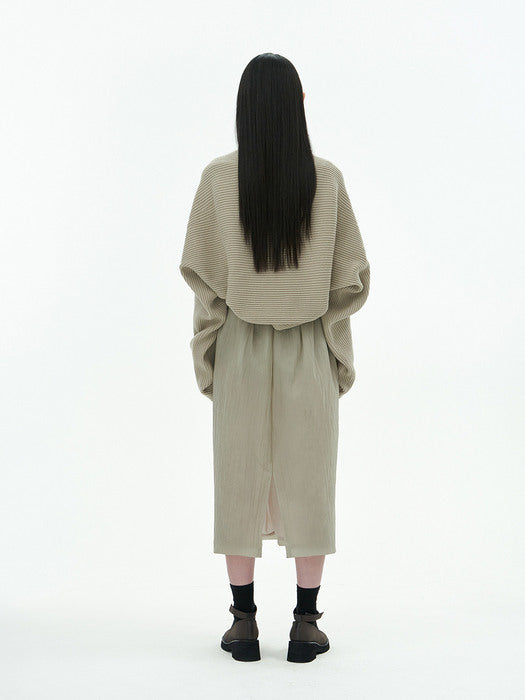 [amomento] RIBBED BOLERO/MUFFLER(3COLORS)