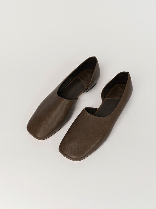 [moia] soft flat shoes (brown)