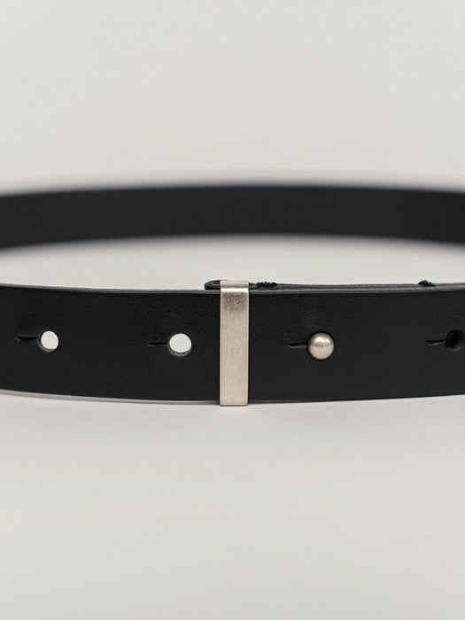 [moia] leather belt (black)