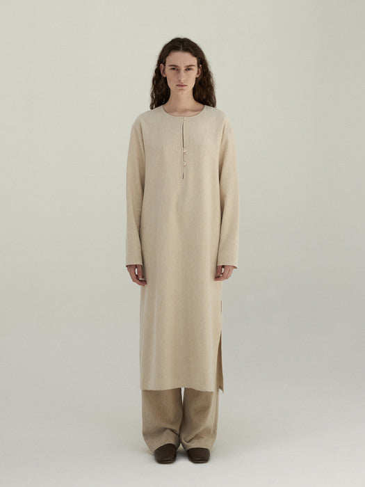 [moia] slit dress (natural)