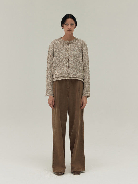 [moia] wide dyed denim (brown)