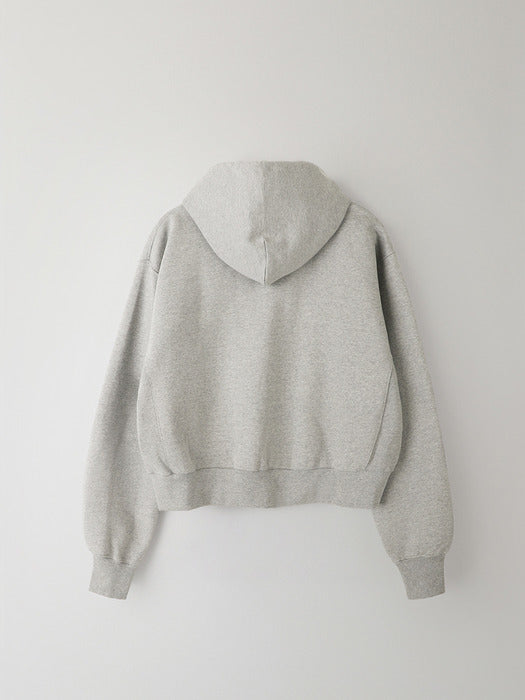 Facade Pattern French Zip-Up Hoodie grey