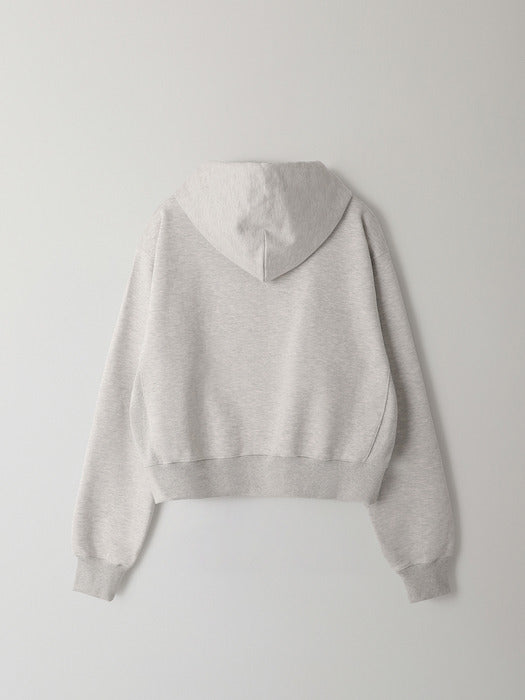 Facade Pattern French Zip-Up Hoodie oatmeal