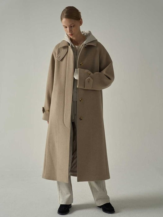 Cashmere Balmacaan Coat_mocha