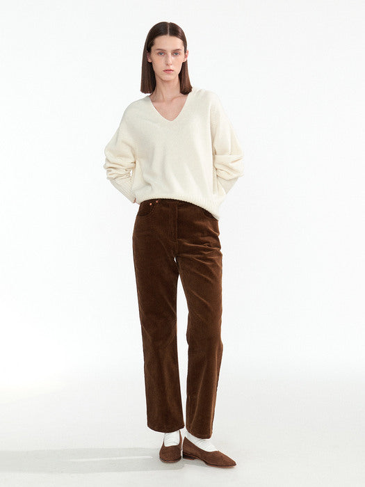 Nothing Written Erin wool v-neck pullover (Ivory)