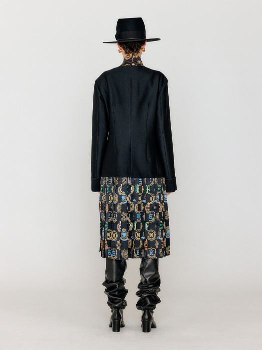 Eenk Vessy Pleats Dress - Black Multi