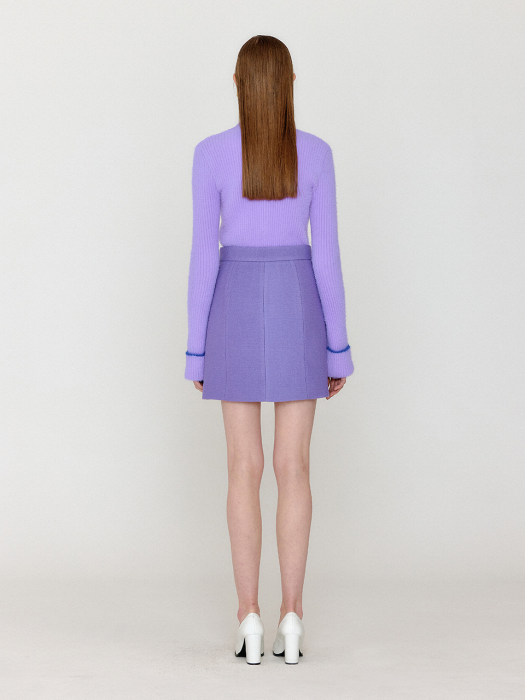 Eenk Vethy Buttoned Mini Skirt - Violet
