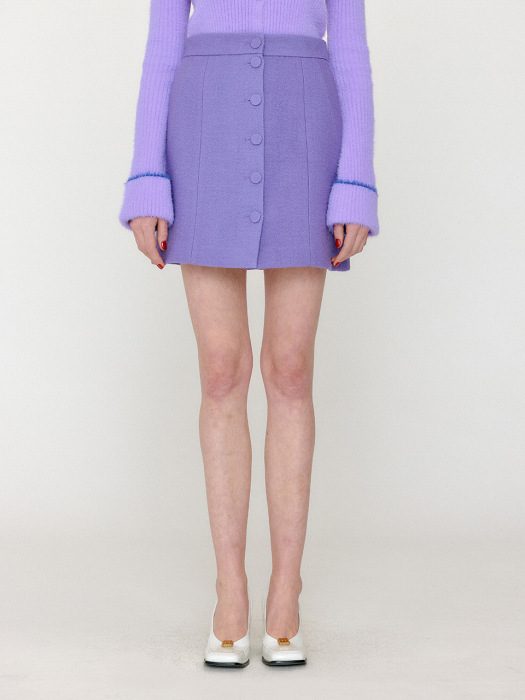 Eenk Vethy Buttoned Mini Skirt - Violet