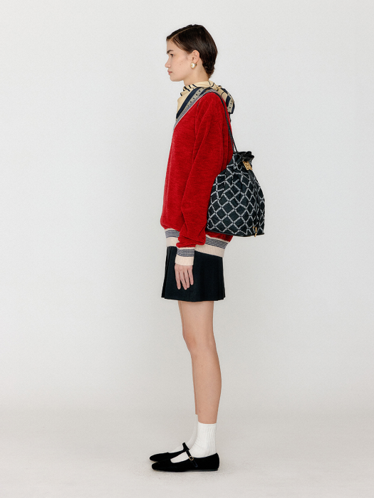 Eenk Vivas V-Neck Knit Pullover - Red