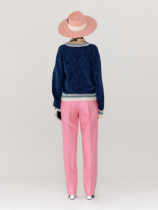 Eenk Vivas V-Neck Knit Pullover - Navy