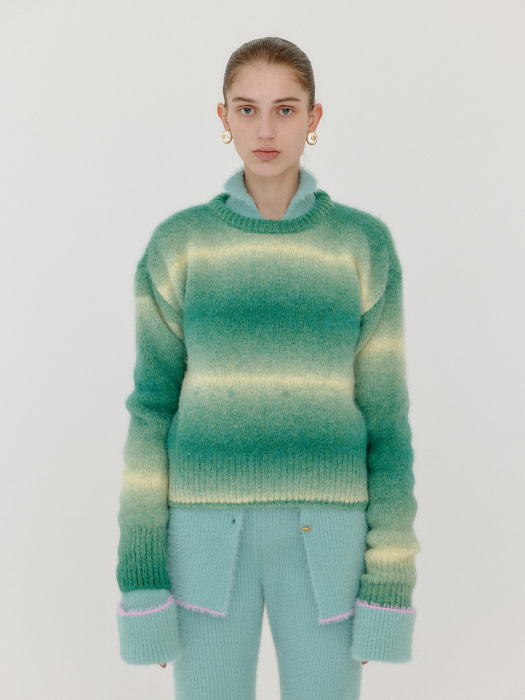 Eenk Vassila Gradation Striped Pullover - Green