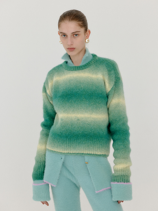 Eenk Vassila Gradation Striped Pullover - Green