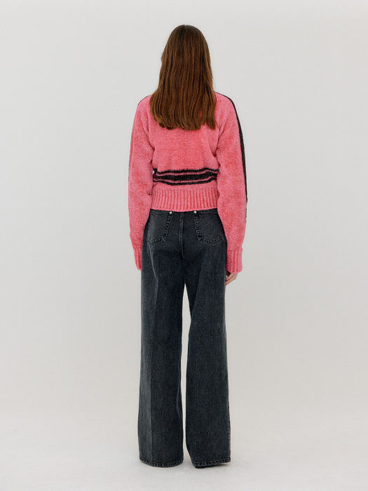 Eenk Varina Paneled Knit Pullover - Pink/Brown