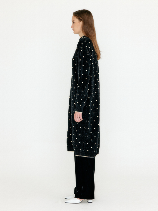 Eenk Votty Pompom Knit Dress - Black