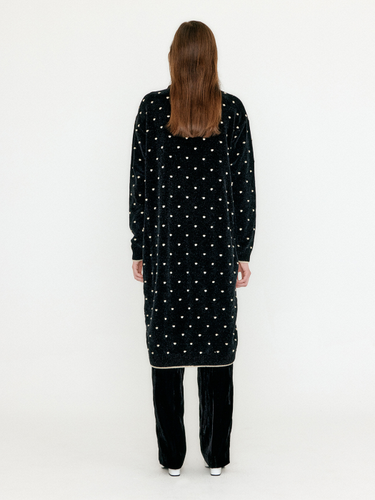 Eenk Votty Pompom Knit Dress - Black