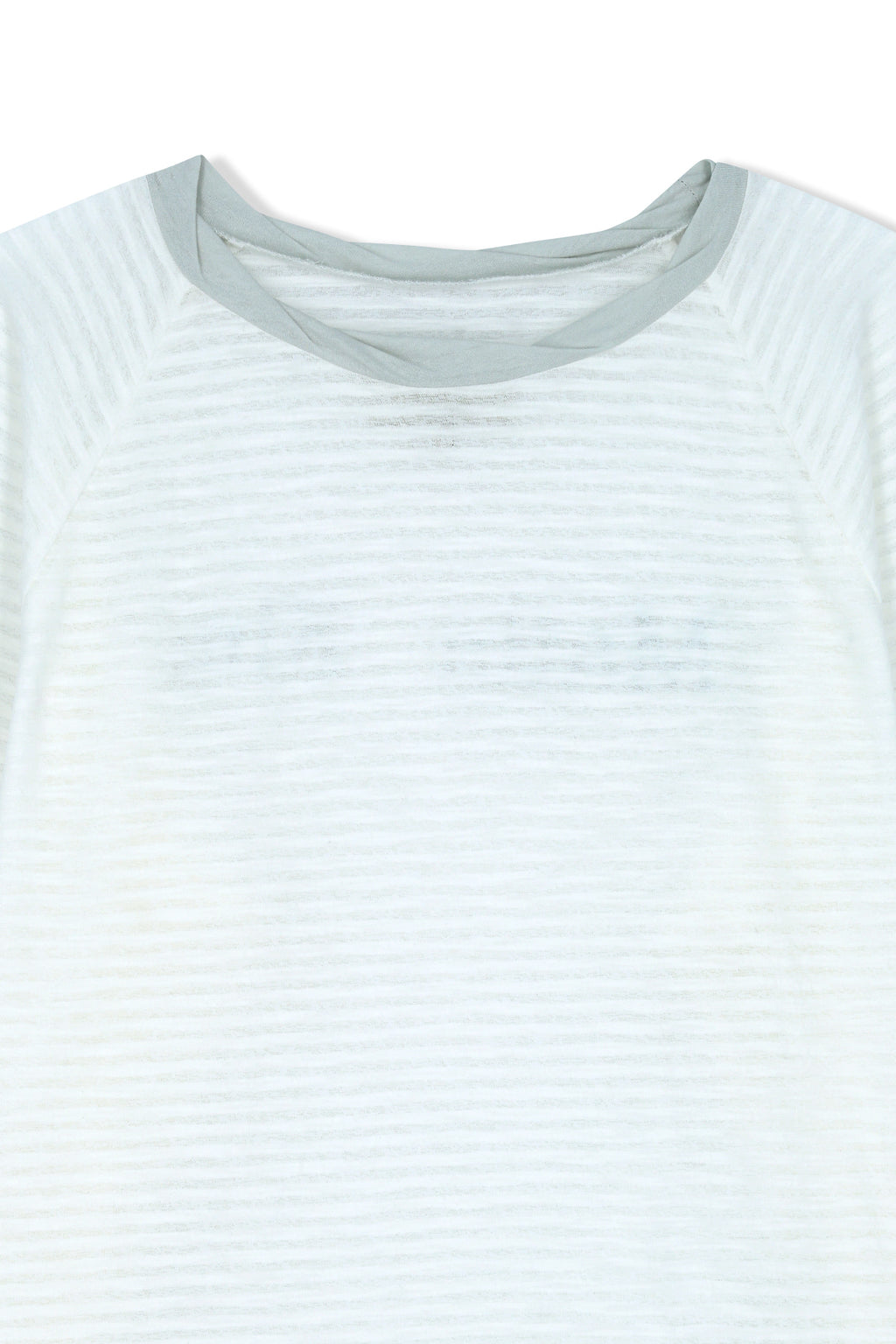 Matinkim Twist Boat Neck Stripe Logo Top IN White