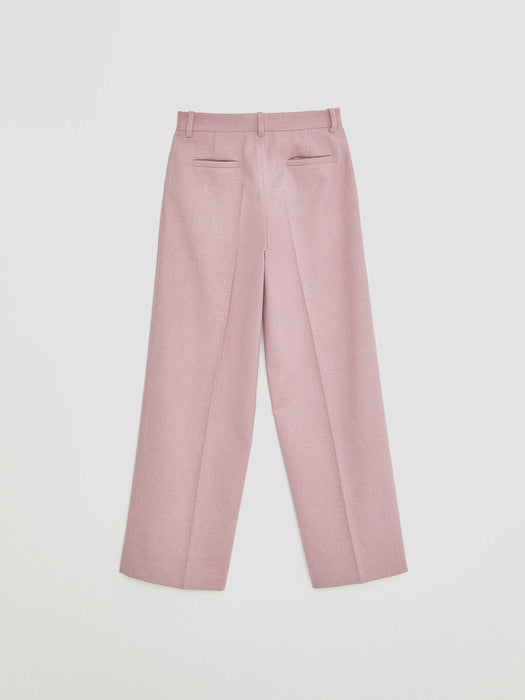 [recto] APPLIED TWILL SMOKE WIDE PANTS, PINK