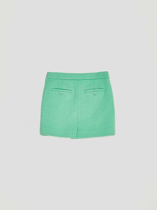[recto] SUSTAINABLE WOOL MINI SKIRT, MINT