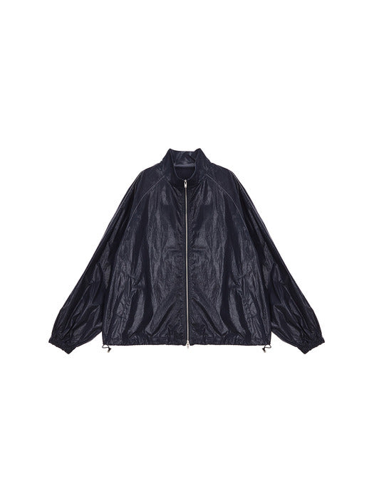 MATIN KIM LOGO COATING JUMPER IN NAVY
