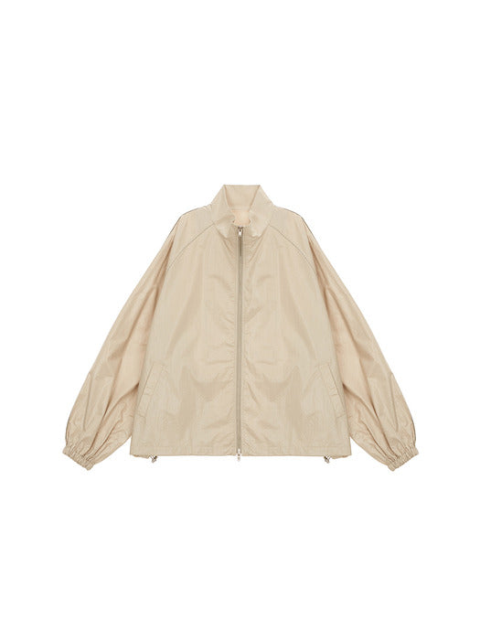 MATIN KIM LOGO COATING JUMPER IN BEIGE