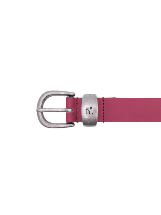 LEATHER SYMBOL BELT_deep pink