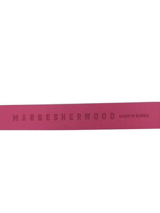 LEATHER SYMBOL BELT_deep pink