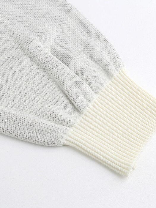 [ambler] Bay tree Bear Over fit Sweater AKN301 (ivory)