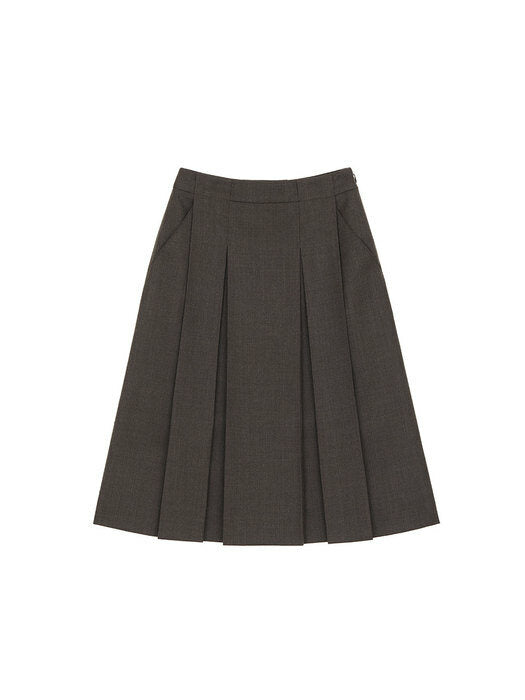 [EXCLUSIVE] neat pleats skirt (2colors)